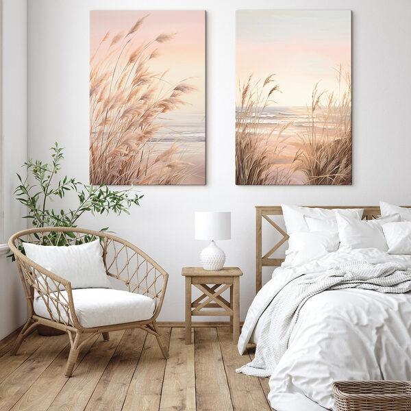 Soft grasses by the calm sea Soft grasses by the calm sea