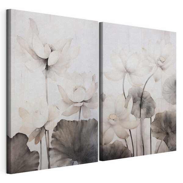 Delicate blooms in soft watercolor hues