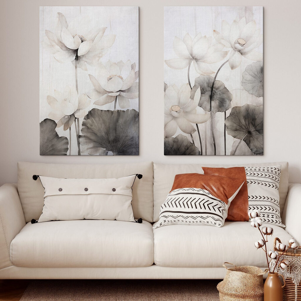 Delicate blooms in soft watercolor hues