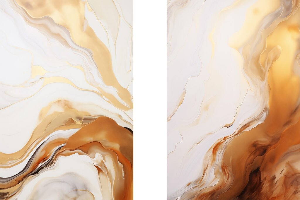 Flowing patterns in warm hues