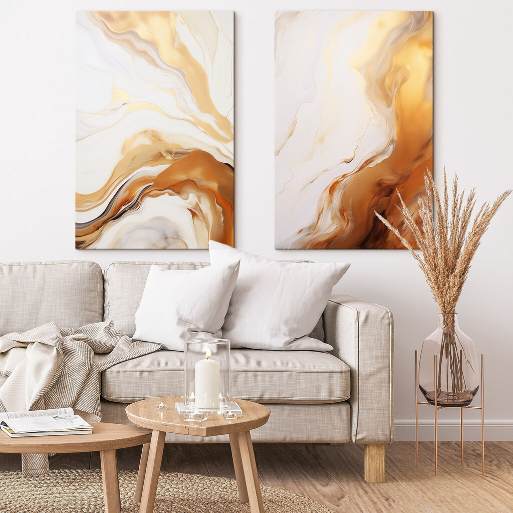 Flowing patterns in warm hues