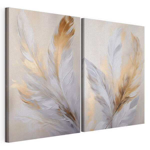 Delicate feathers in soft hues