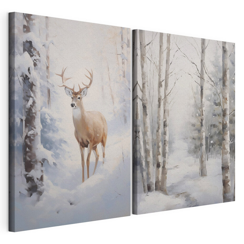Deer in the snow