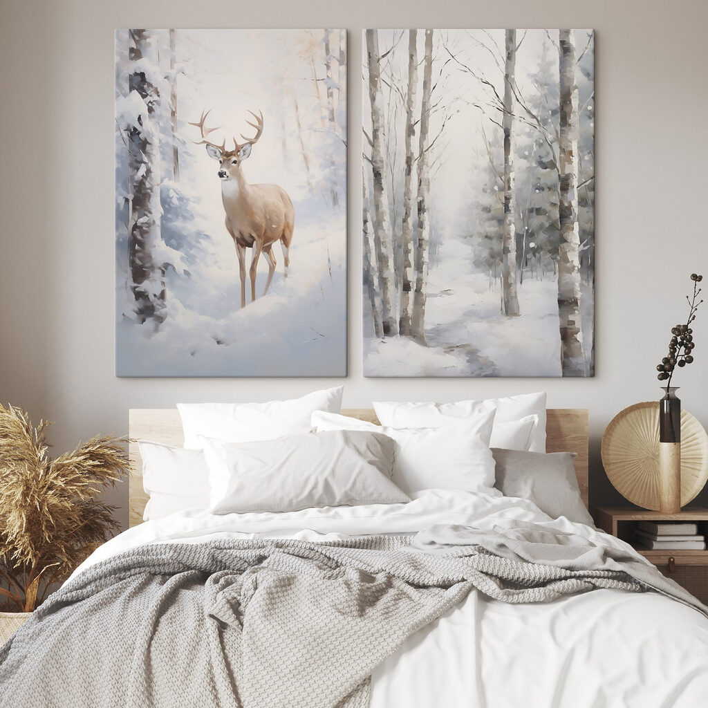 Deer in the snow