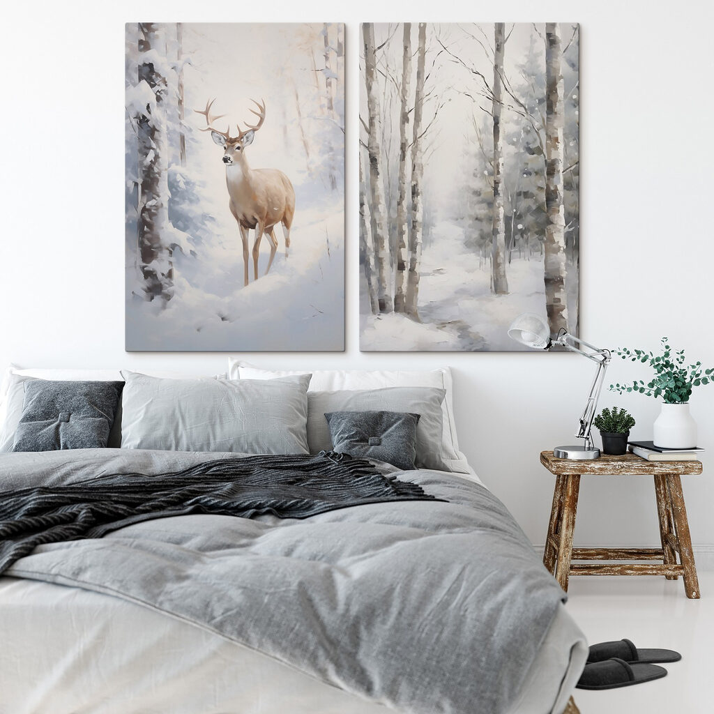 Deer in the snow
