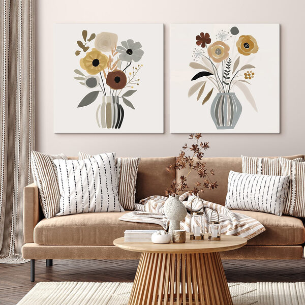 Painting of flowers in a vase