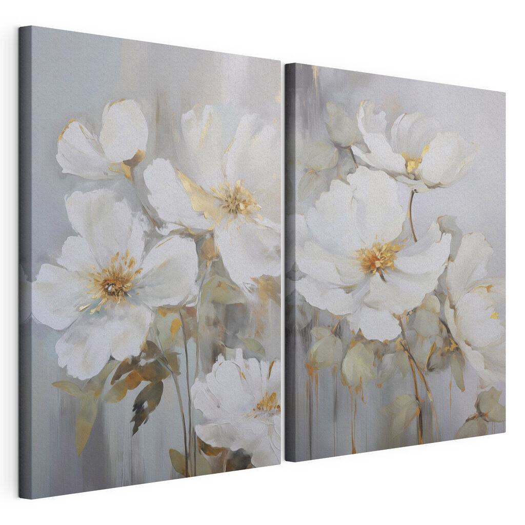 Painting of white flowers