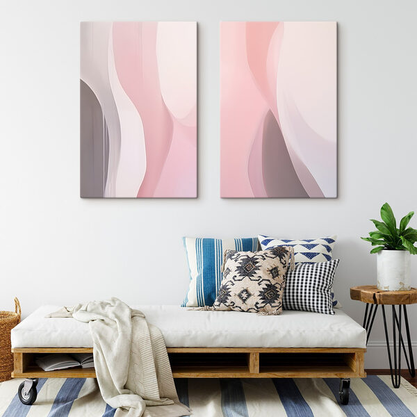 Soft curves in gentle hues Soft curves in gentle hues