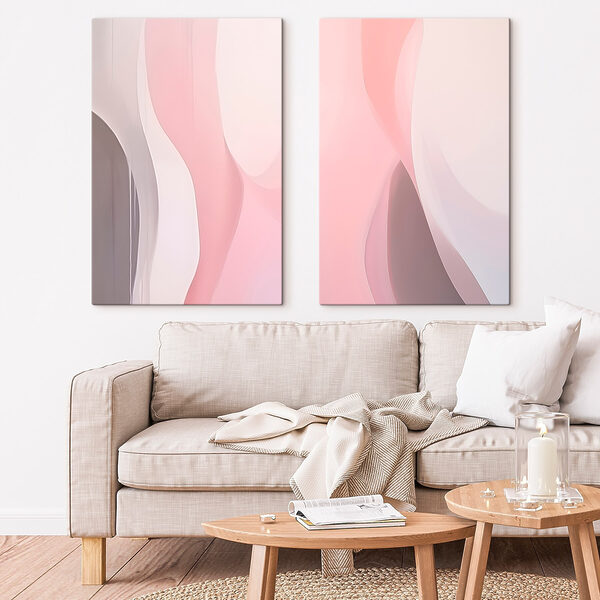 Soft curves in gentle hues Soft curves in gentle hues