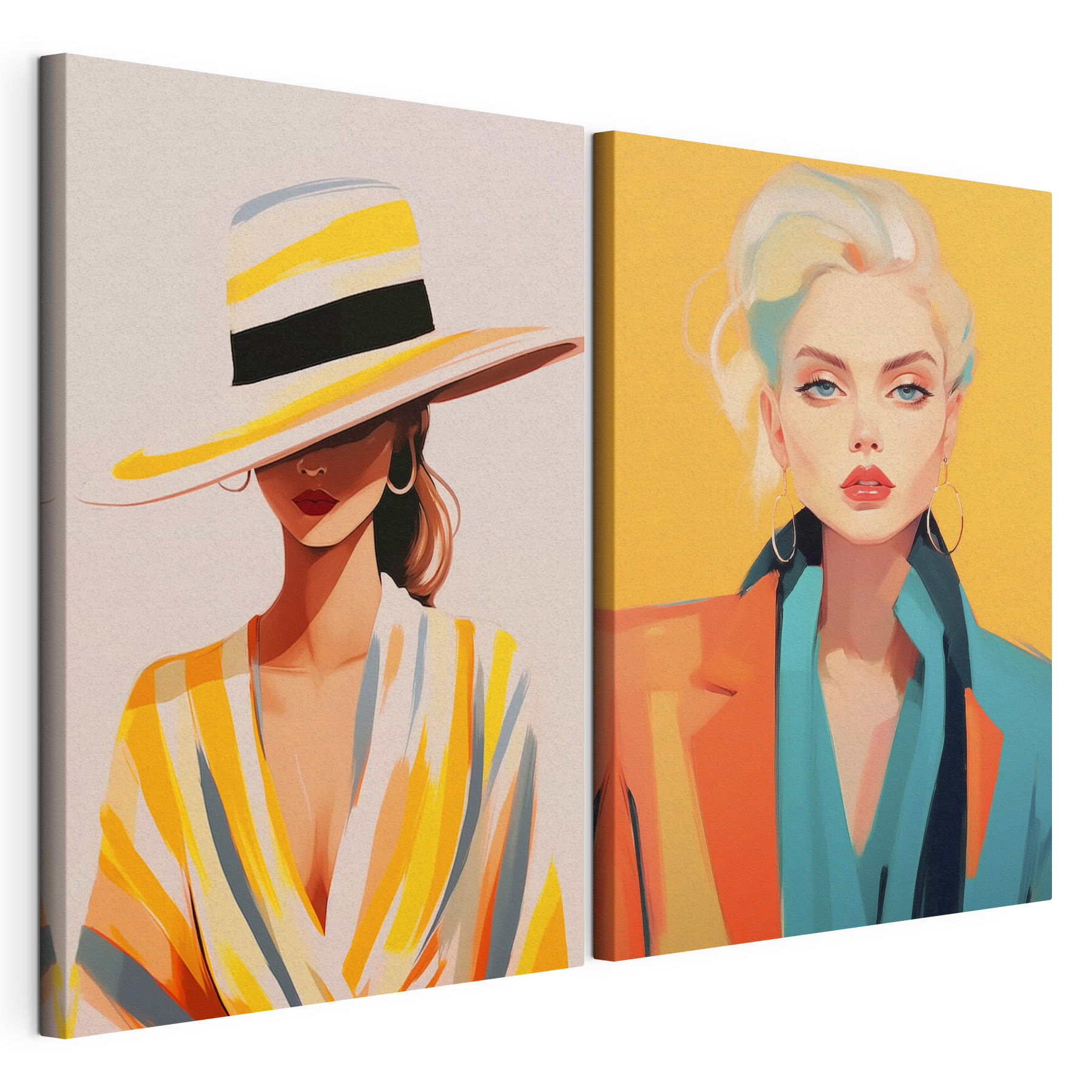 Couple of women wearing hats Couple of women wearing hats