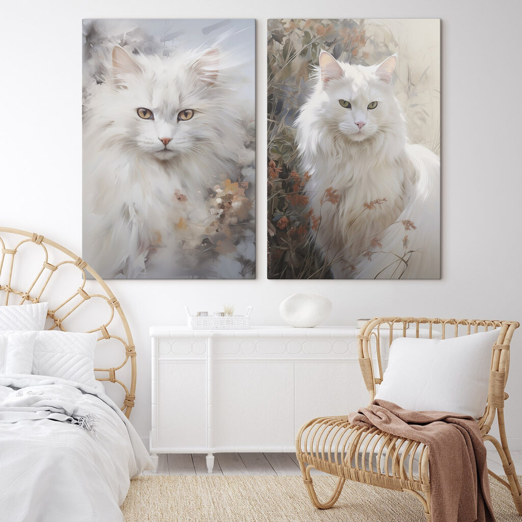 White cat with yellow eyes White cat with yellow eyes