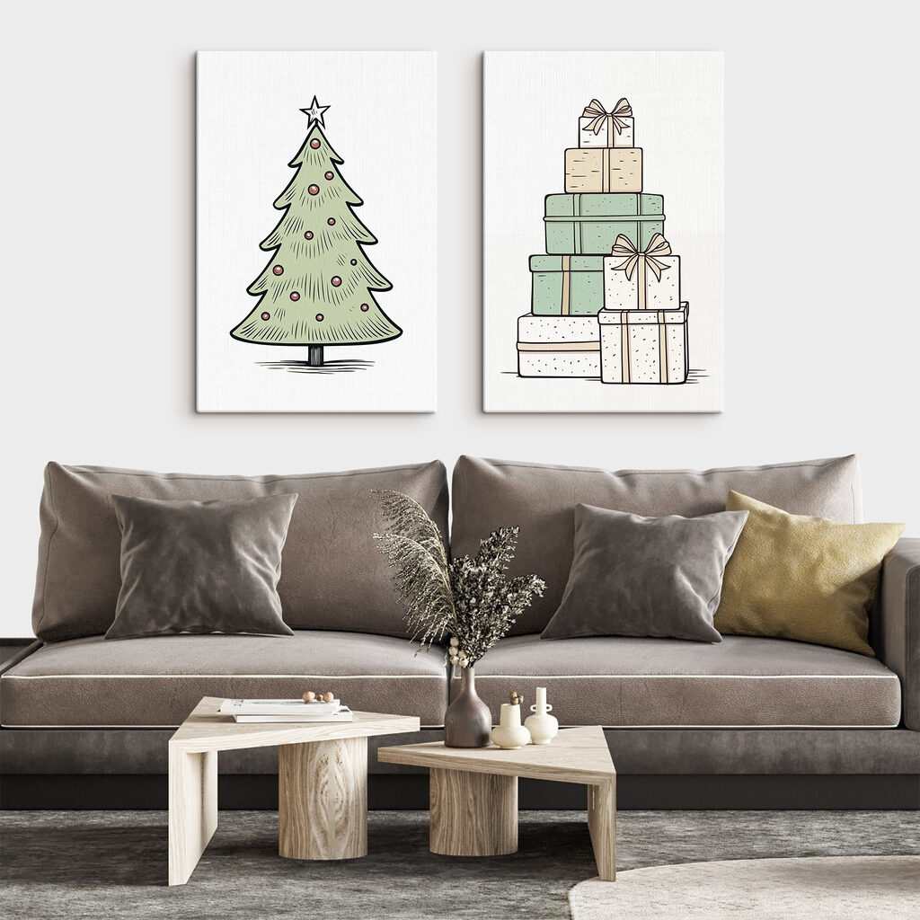 Christmas tree and presents Christmas tree and presents
