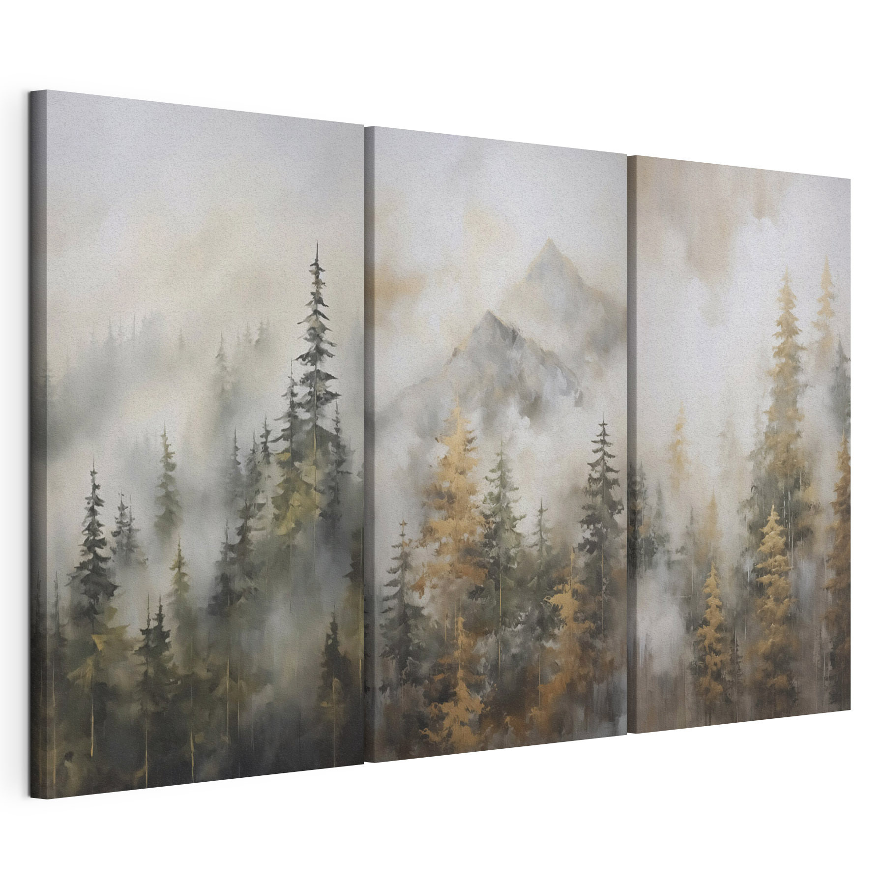 Group of paintings of trees