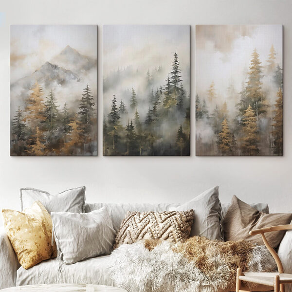 Group of paintings of trees