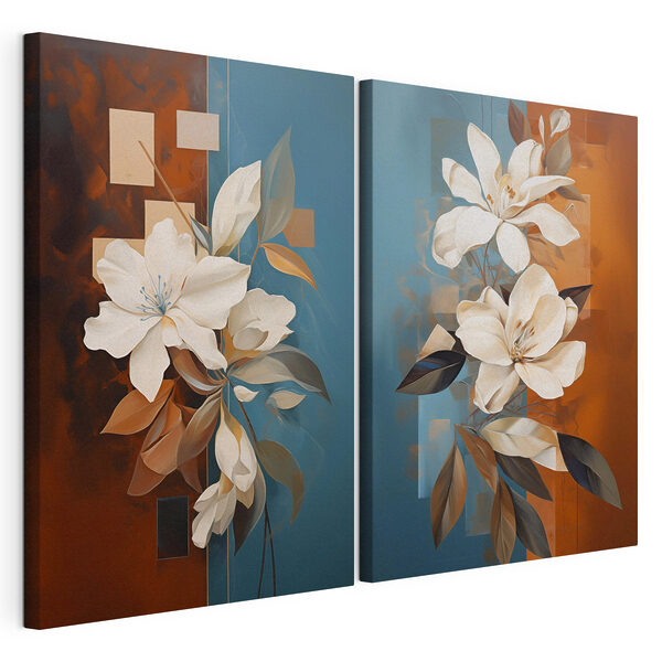 Painting of white flowers