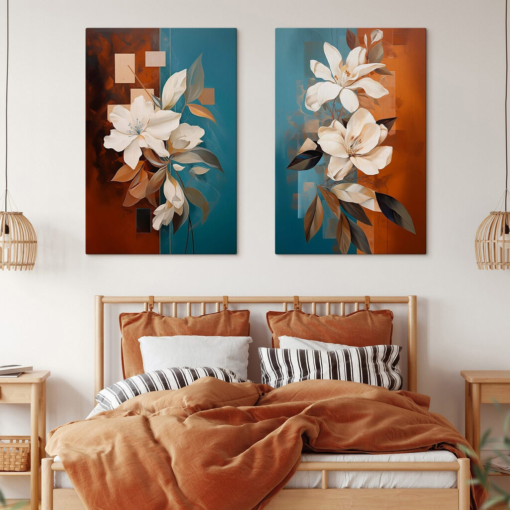 Painting of white flowers