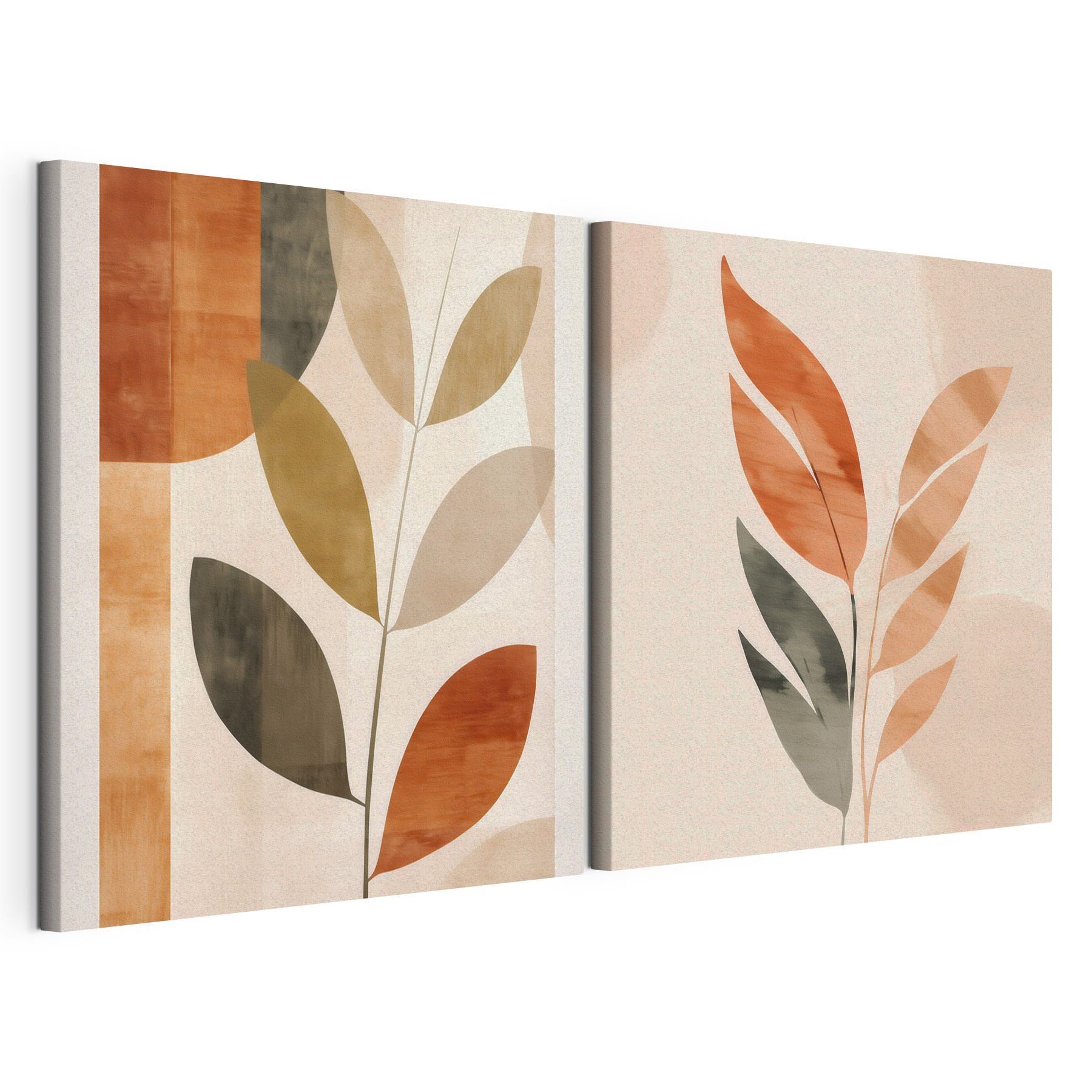 Abstract leaves in earthy tones Abstract leaves in earthy tones