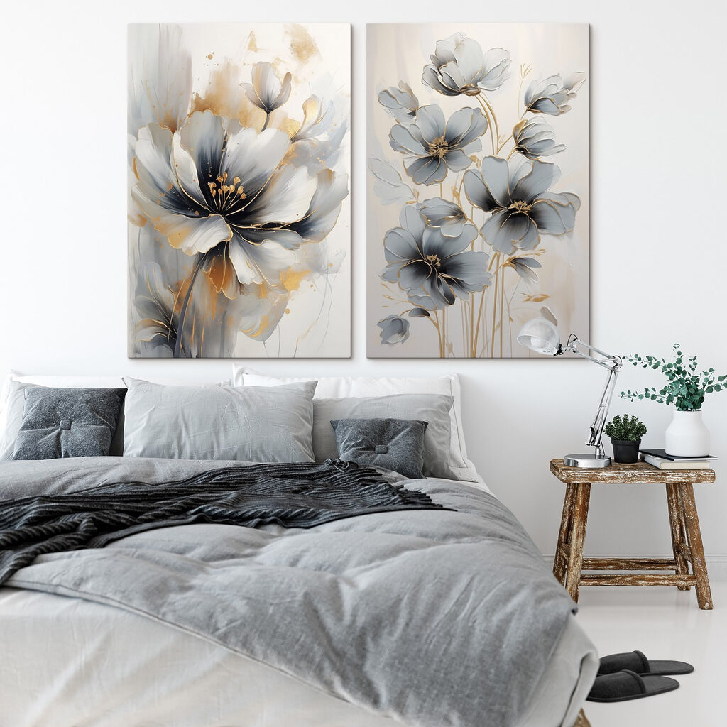 - Elegant blooms in soft hues