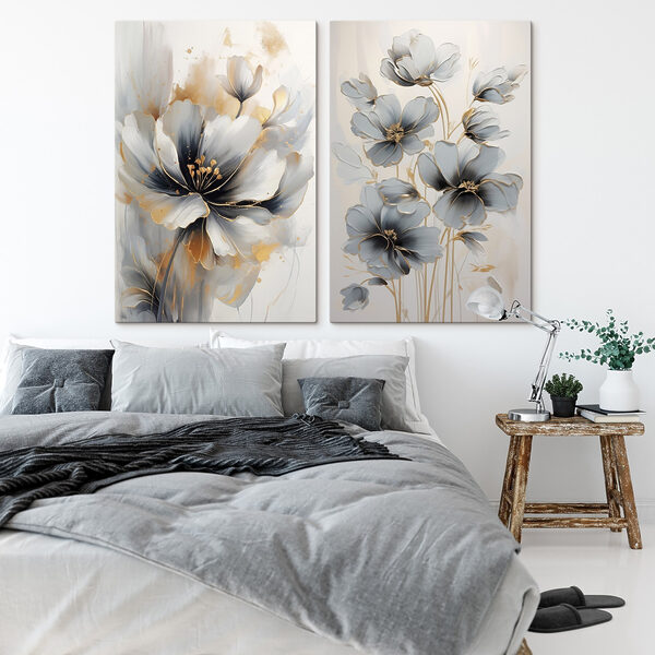 - Elegant blooms in soft hues