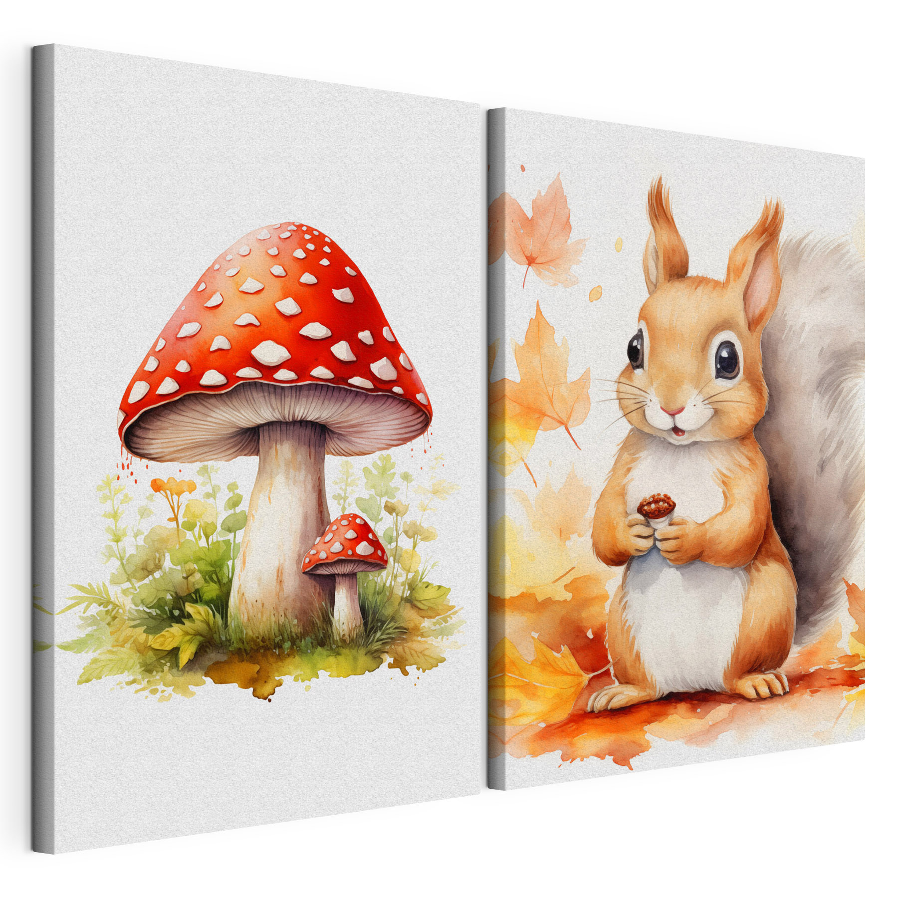 Squirrel holding a mushroom Squirrel holding a mushroom