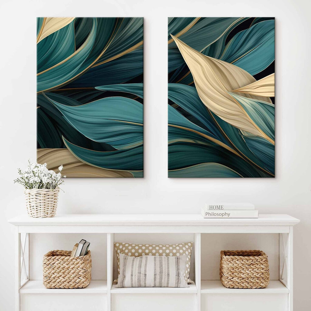 - Elegant leaves in harmonious movement