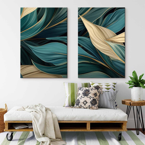 - Elegant leaves in harmonious movement