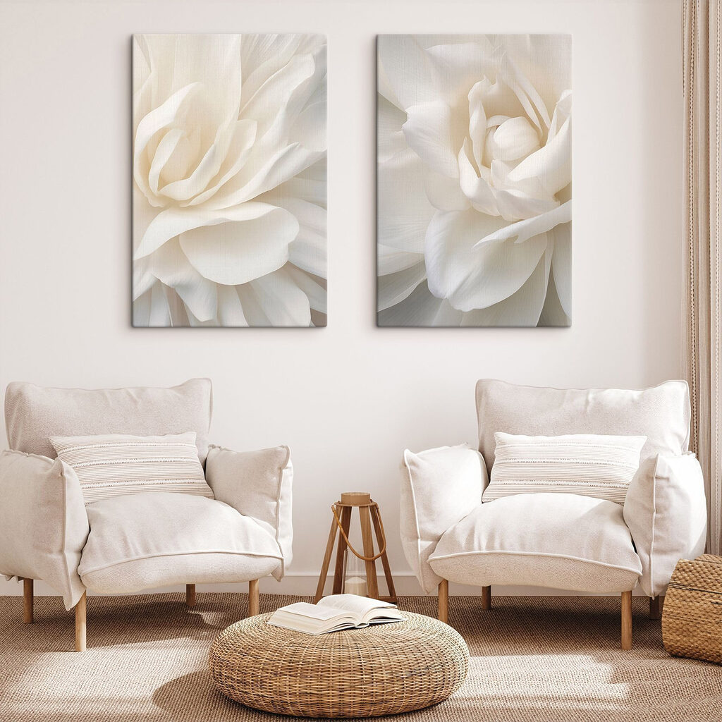 - Elegant petals in soft white hues - Elegant petals in soft white hues