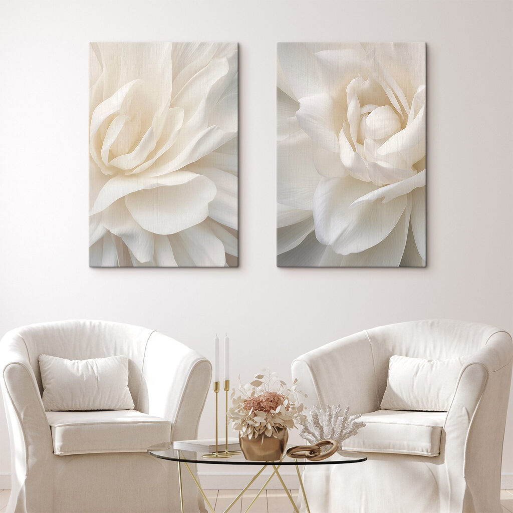 - Elegant petals in soft white hues - Elegant petals in soft white hues