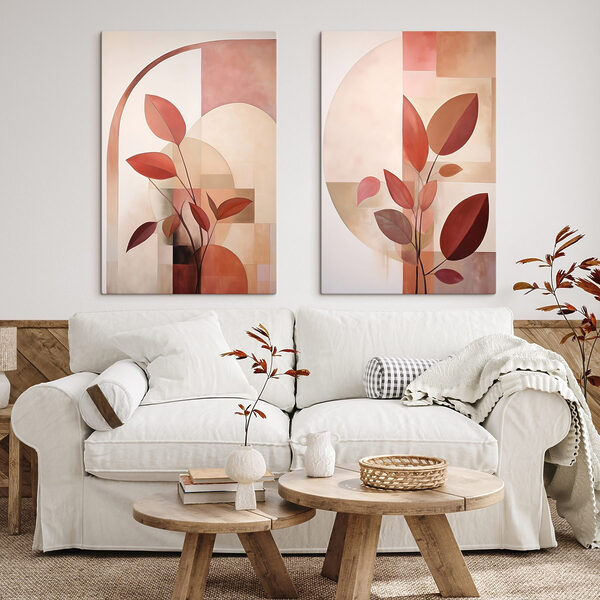 Painting of a plant with leaves Painting of a plant with leaves