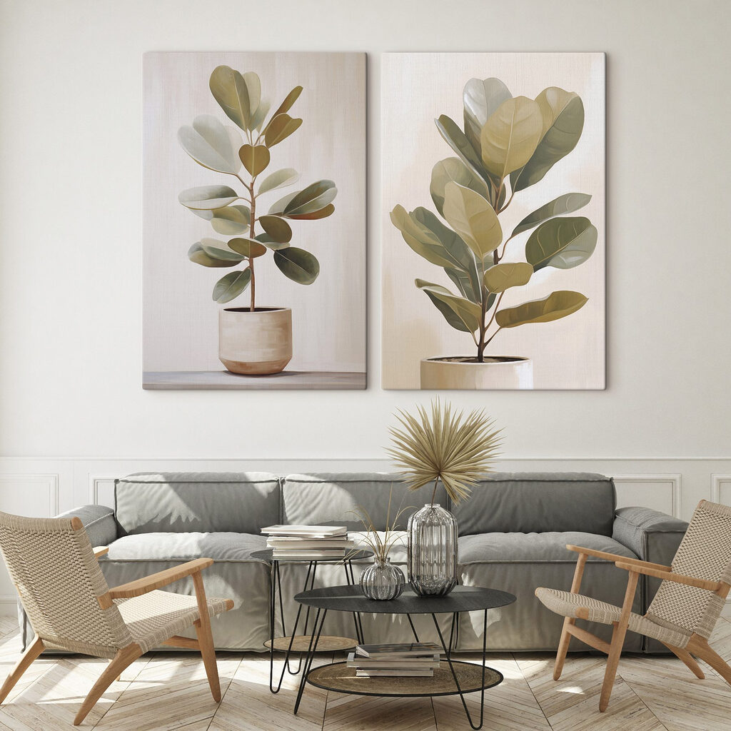 Potted plant in a white pot