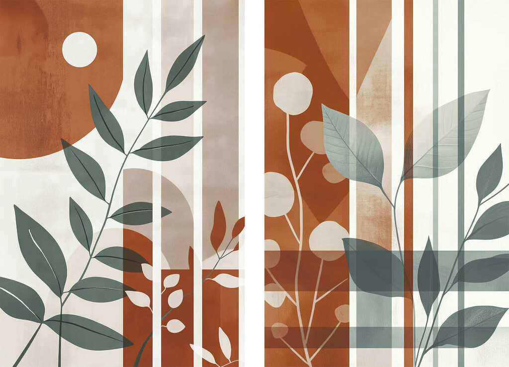 - Nature-inspired geometric artwork display - Nature-inspired geometric artwork display