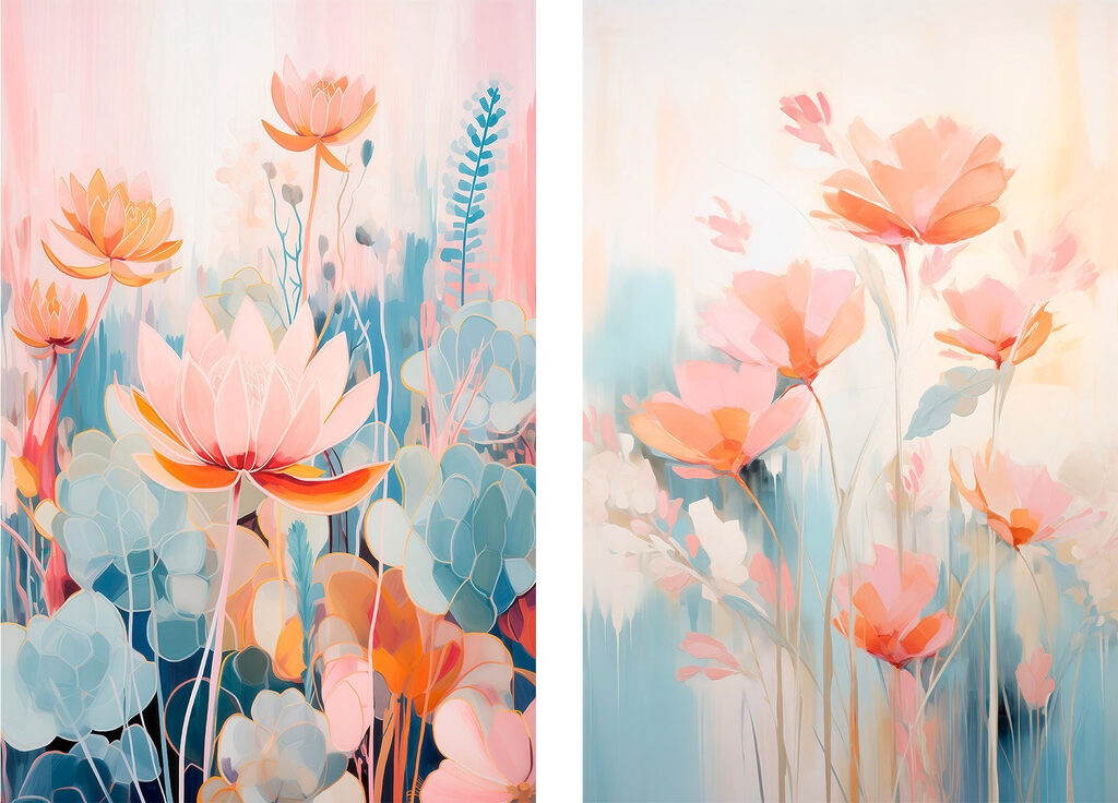 Painting of flowers and plants Painting of flowers and plants