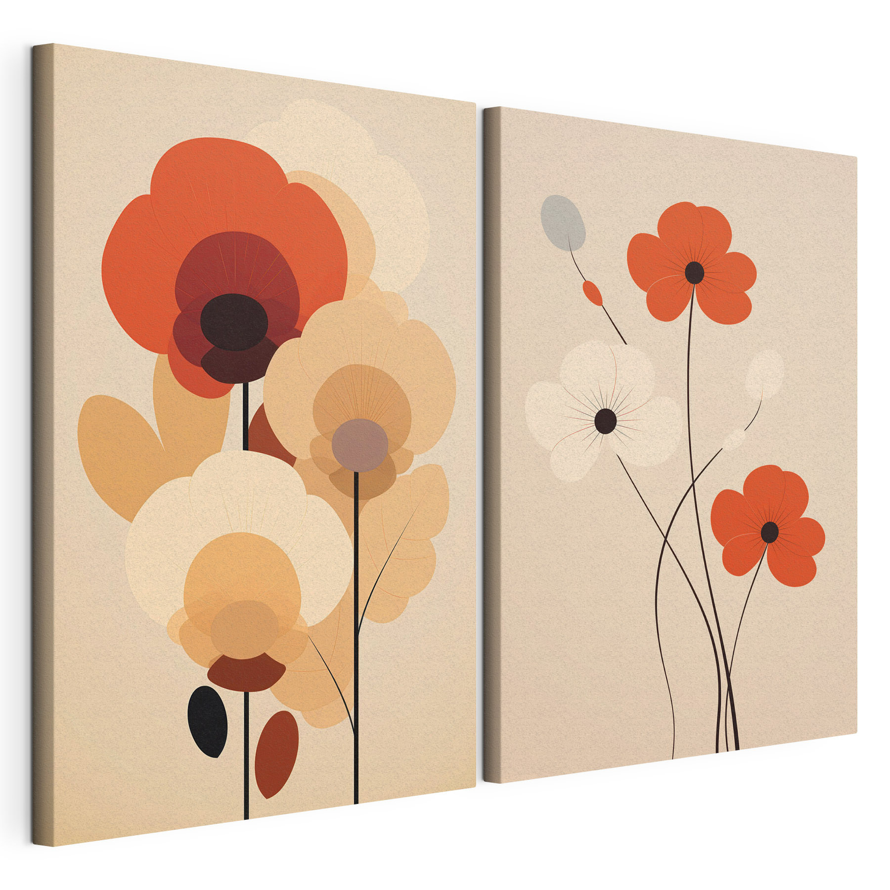 Couple of flowers with different colors