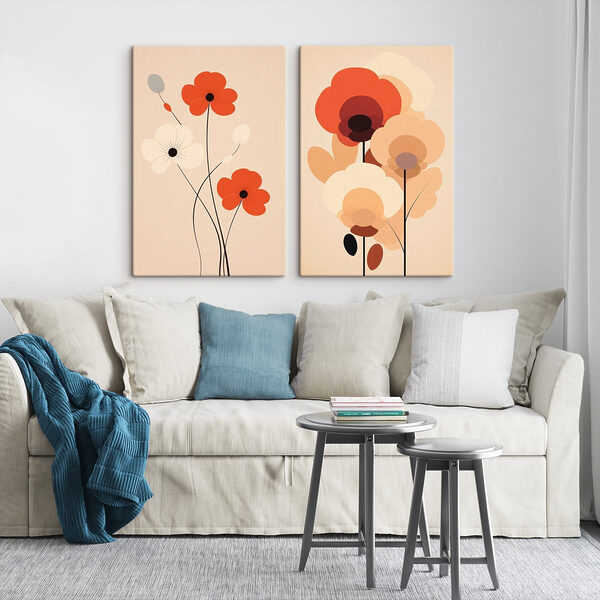 Couple of flowers with different colors