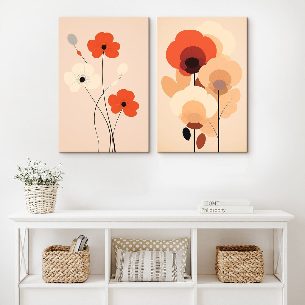 Couple of flowers with different colors