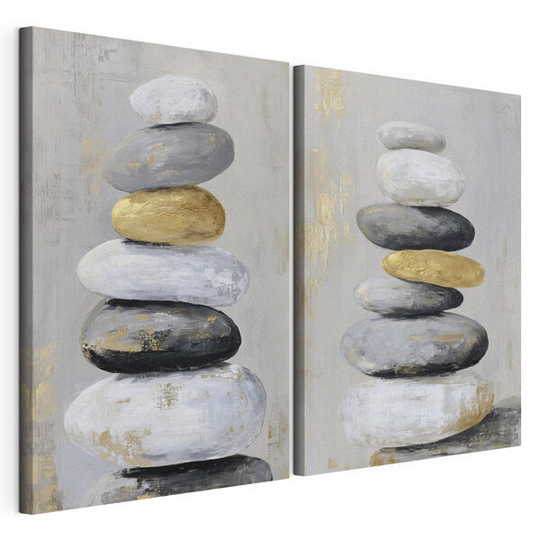 Painting of stacked rocks Painting of stacked rocks