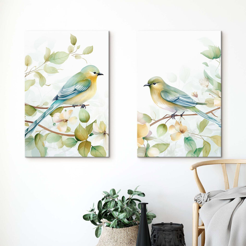 Two birds on a branch Two birds on a branch
