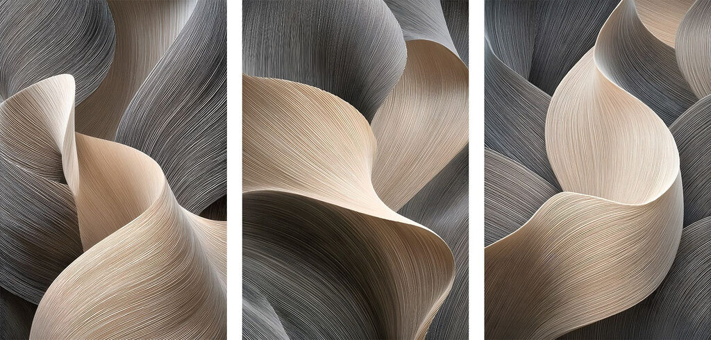 Natural curves in soft, muted tones Natural curves in soft, muted tones