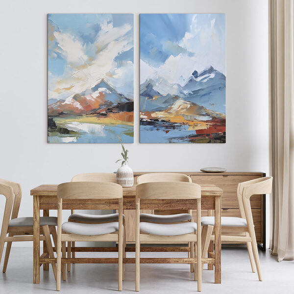 Painting of mountains and water Painting of mountains and water