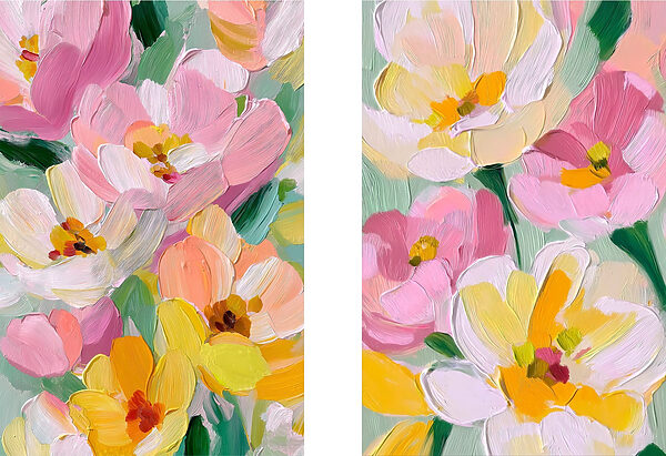 Colorful blooms in vibrant harmony Colorful blooms in vibrant harmony