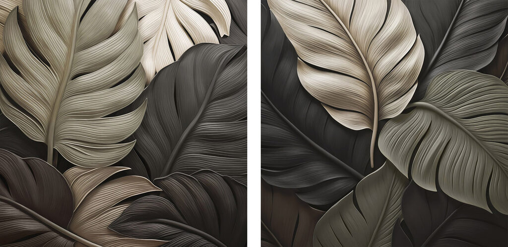 Elegant leaves in harmonious colors Elegant leaves in harmonious colors