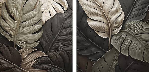 Elegant leaves in harmonious colors Elegant leaves in harmonious colors