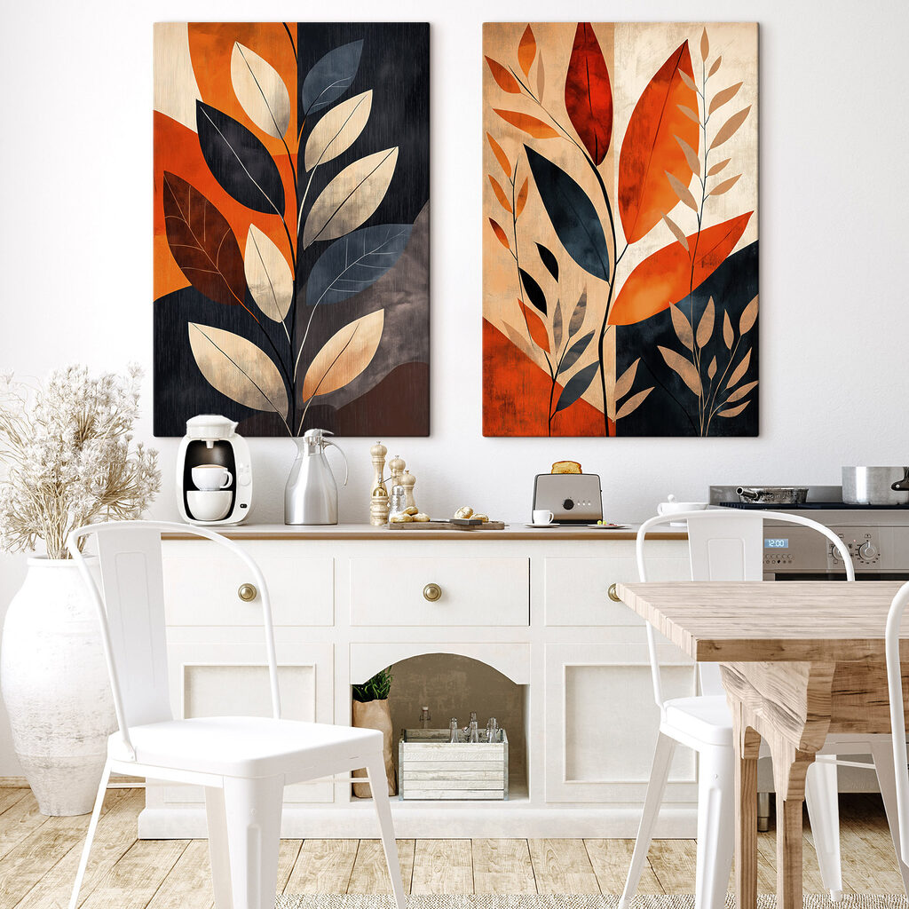 Painting of leaves and branches Painting of leaves and branches