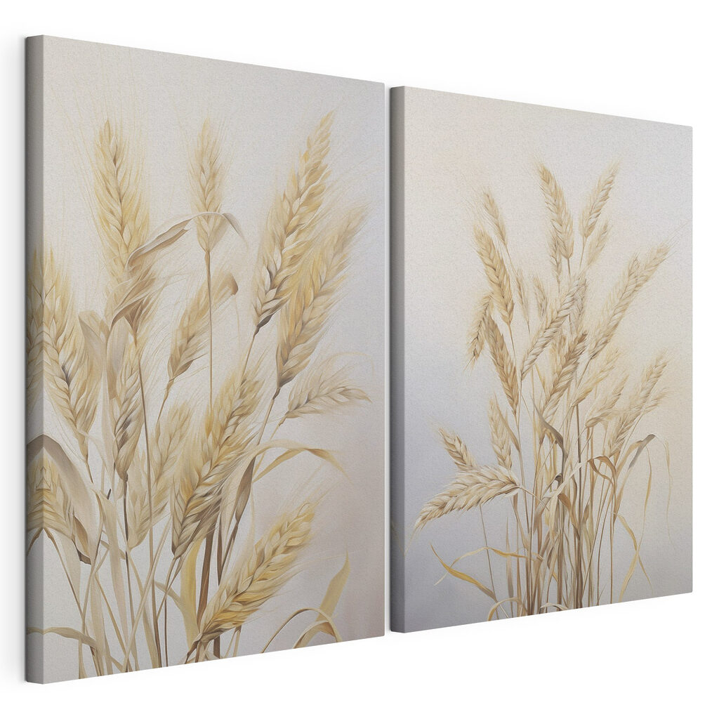 Painting of wheat on a white background Painting of wheat on a white background