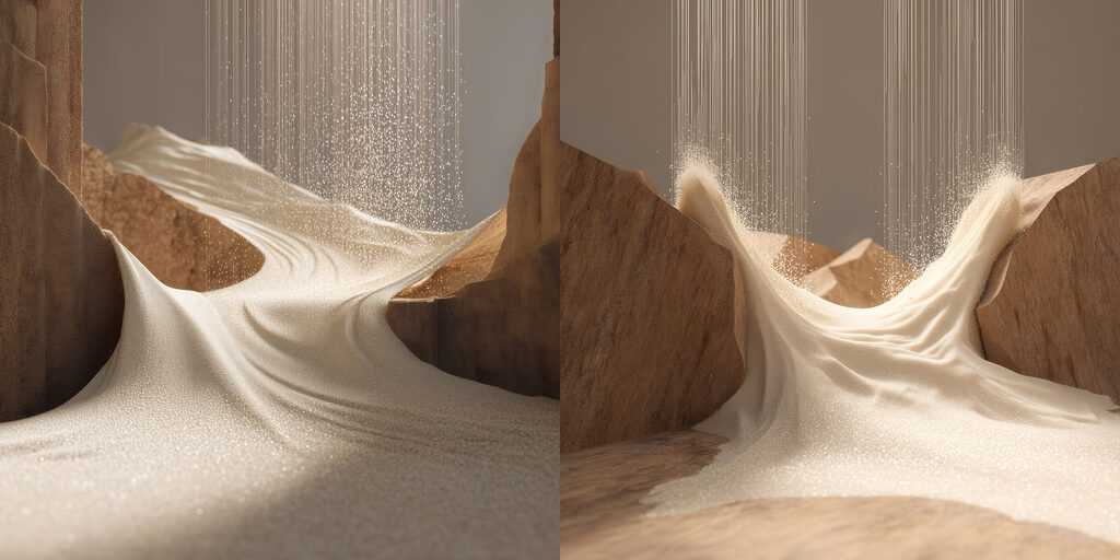 Sand flowing from a cliff Sand flowing from a cliff