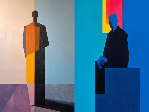 Painting of a man and a man Painting of a man and a man