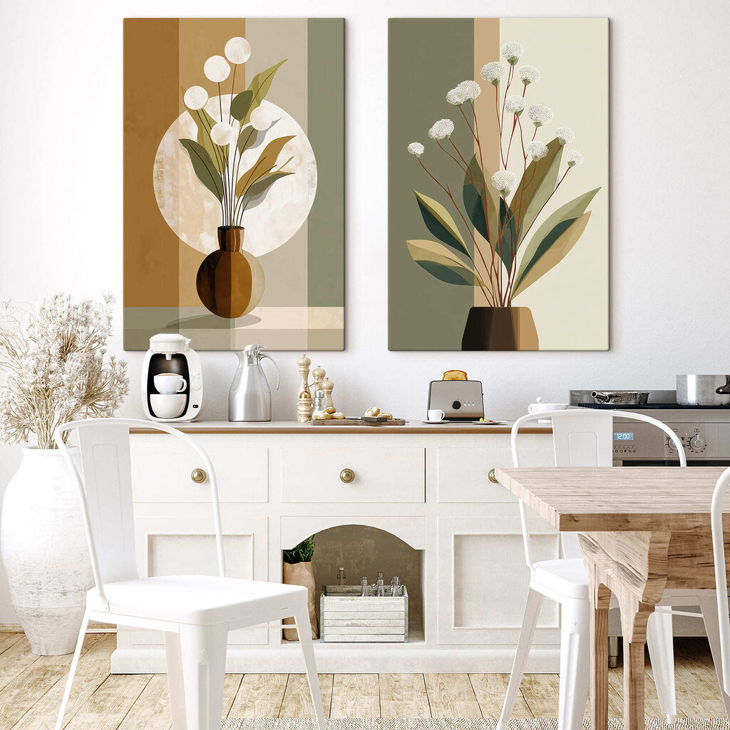 Painting of flowers in a vase Painting of flowers in a vase