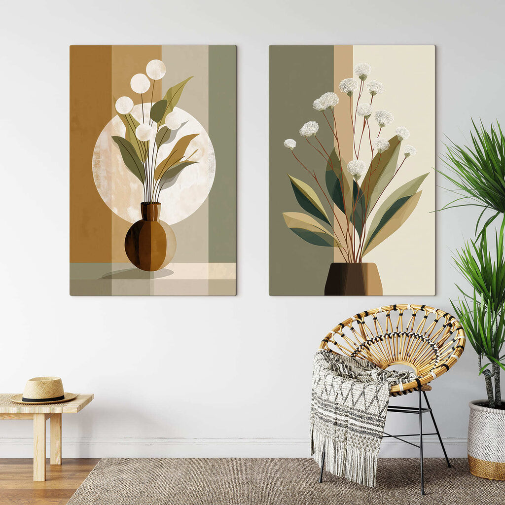 Painting of flowers in a vase Painting of flowers in a vase