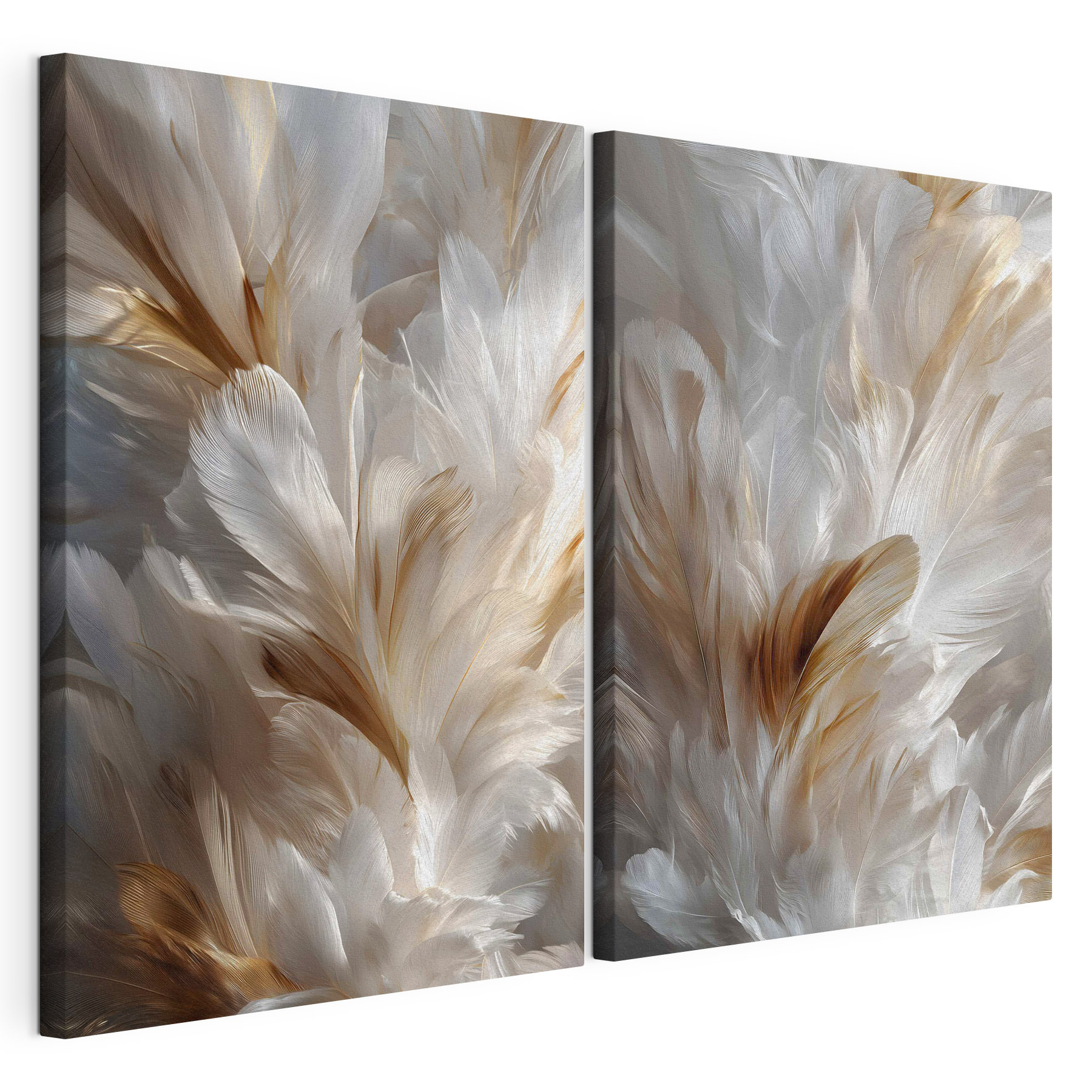 Delicate feathers in soft hues Delicate feathers in soft hues