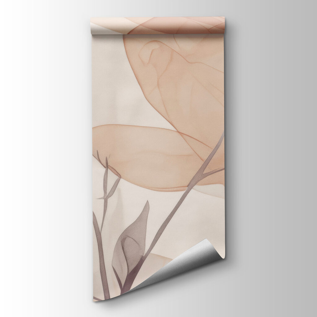 Transparent flowers with leaves